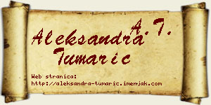 Aleksandra Tumarić vizit kartica